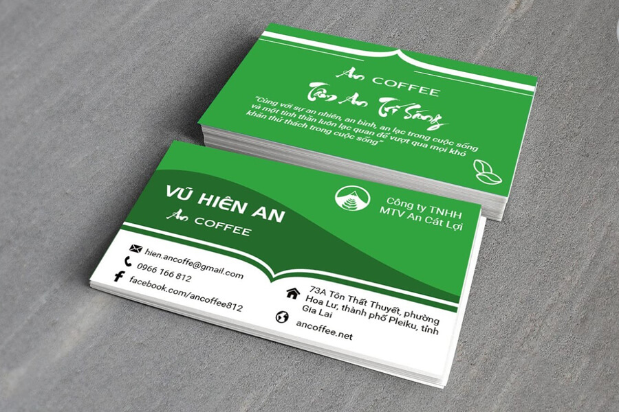 Điểm cung cấp dịch vụ in card visit ở Hà Nội