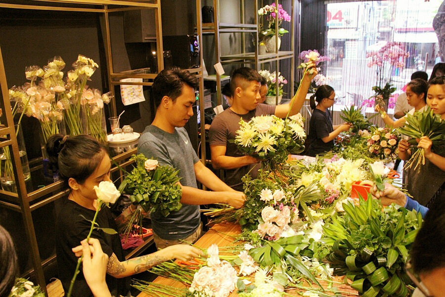 Địa chỉ học cắm hoa chất lượng tại Hà Nội